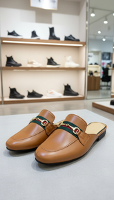 GUCC Classic Web-Stripe Horsebit Mules loafers